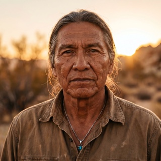 Portrait of Elder Standing Elk